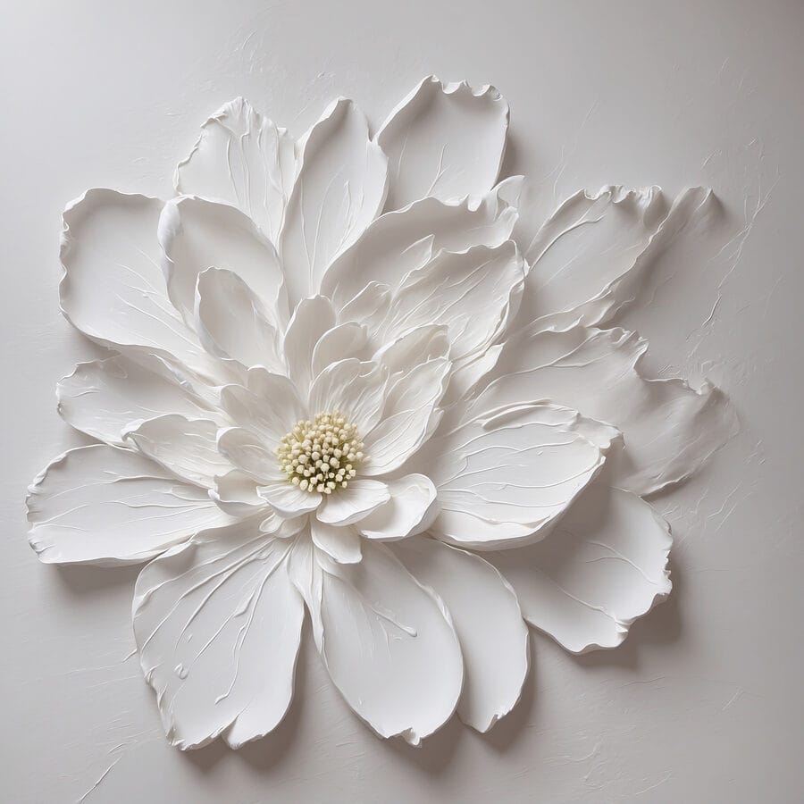 Witte bloem van papier