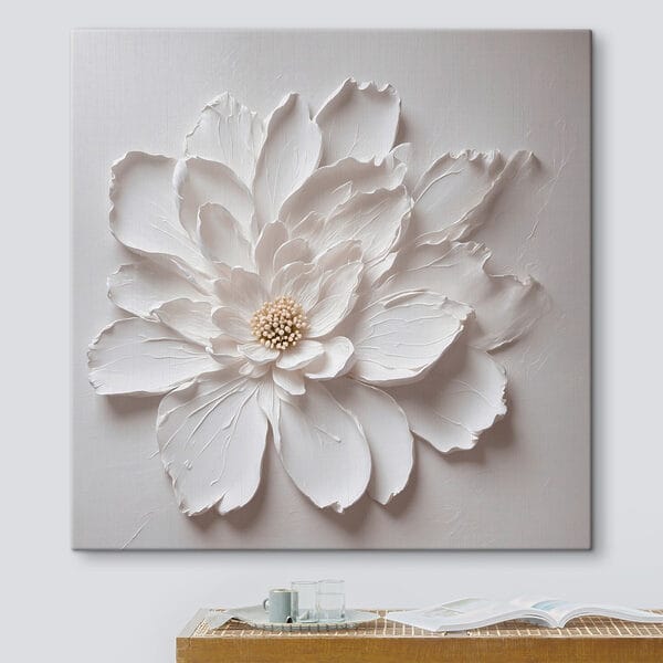 Witte bloem van papier Witte bloem van papier