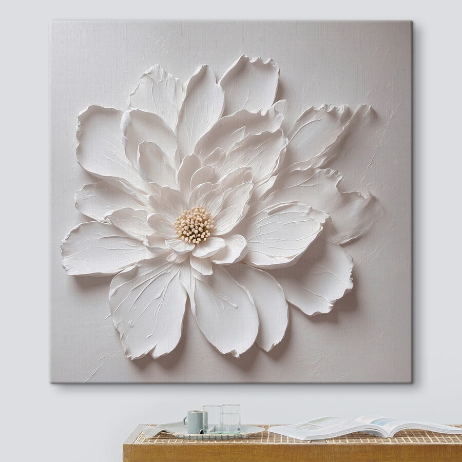 Witte bloem van papier