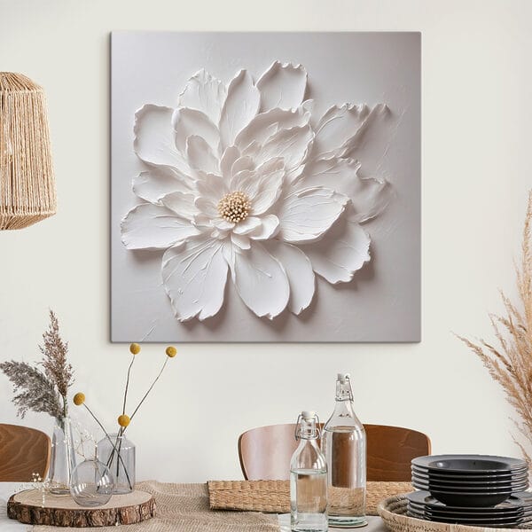 Witte bloem van papier Witte bloem van papier