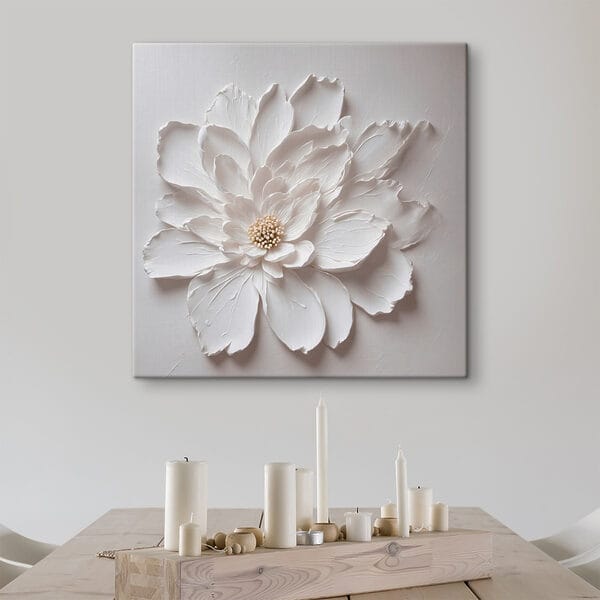 Witte bloem van papier Witte bloem van papier
