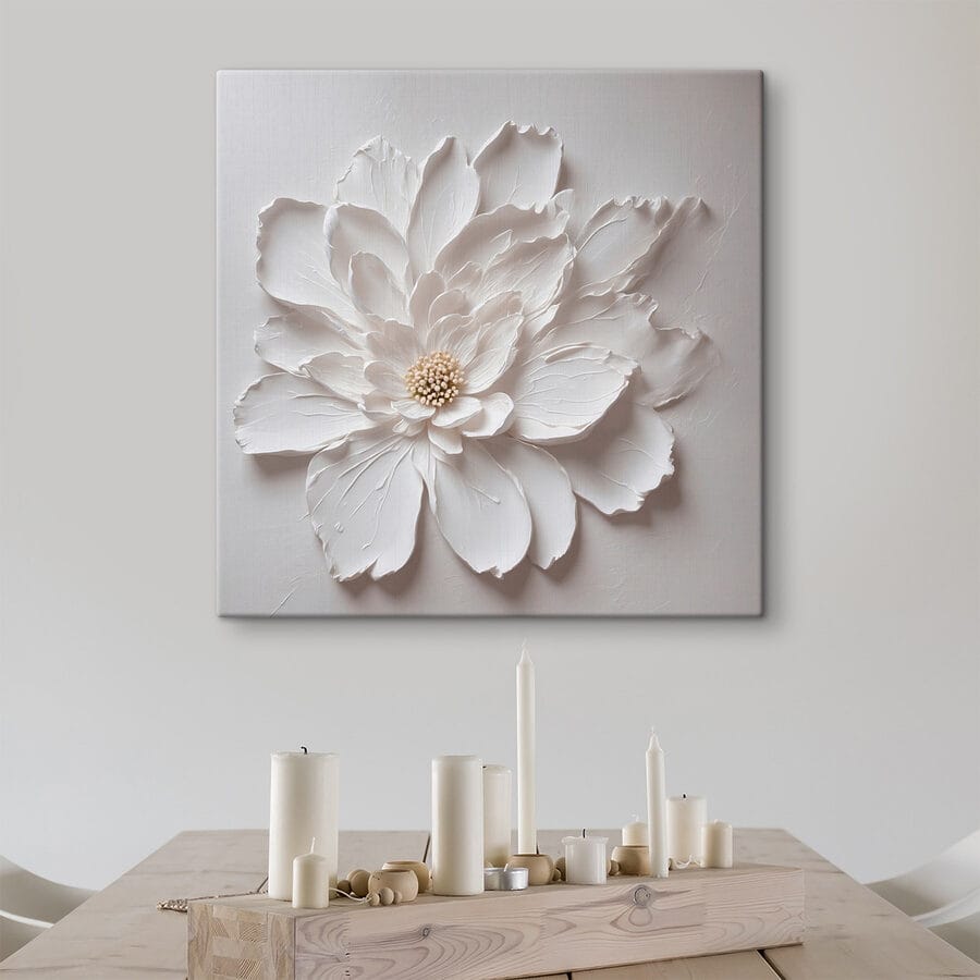Witte bloem van papier