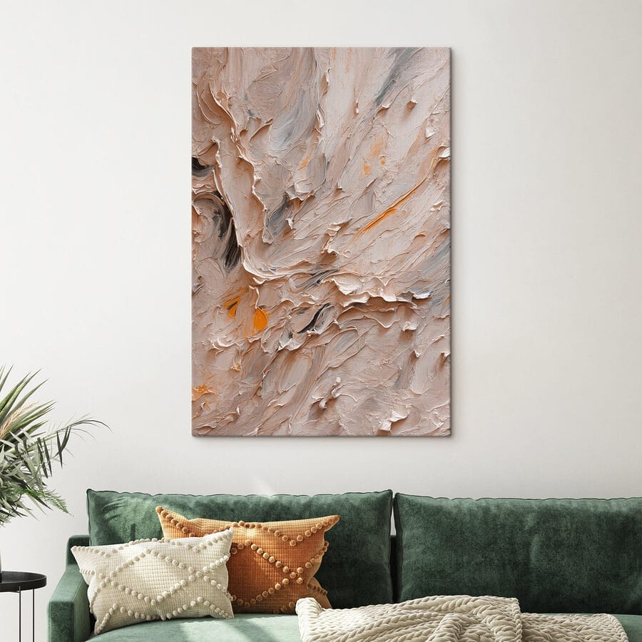 Canvas Schilderijen Abstracte textuur in zachte tinten. - Afbeelding 2