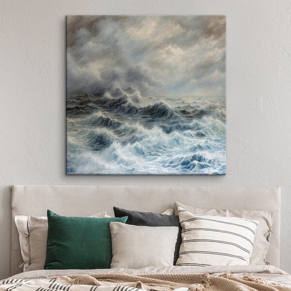Schilderij van golven in de oceaan Schilderij van golven in de oceaan