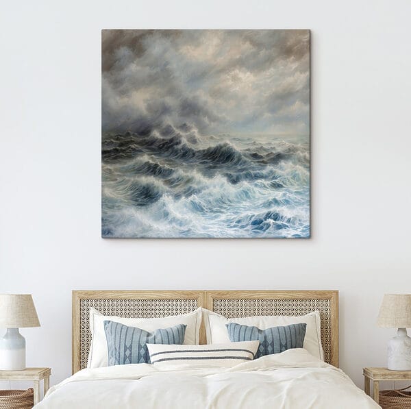 Schilderij van golven in de oceaan Schilderij van golven in de oceaan
