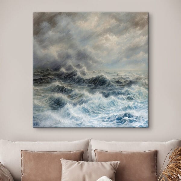 Schilderij van golven in de oceaan Schilderij van golven in de oceaan