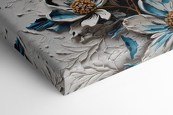 Schilderij van bloemen en bladeren Schilderij van bloemen en bladeren