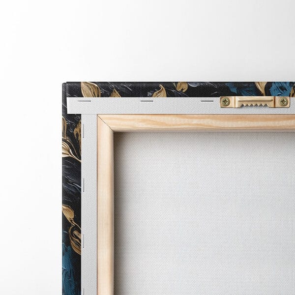 Schilderij van bloemen en bladeren Schilderij van bloemen en bladeren
