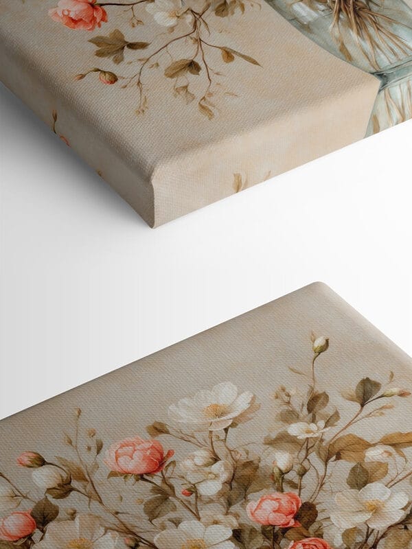 Schilderij van bloemen in een vaas Schilderij van bloemen in een vaas