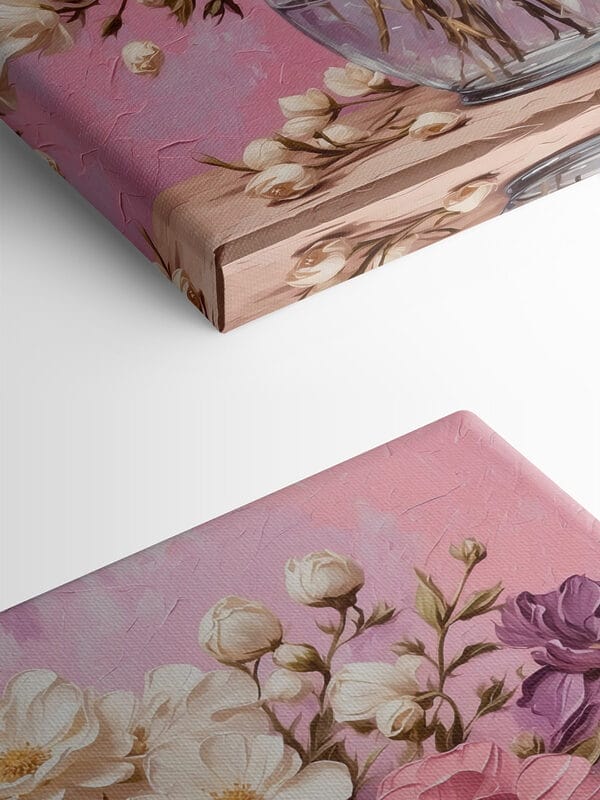 Schilderij van bloemen in een vaas Schilderij van bloemen in een vaas