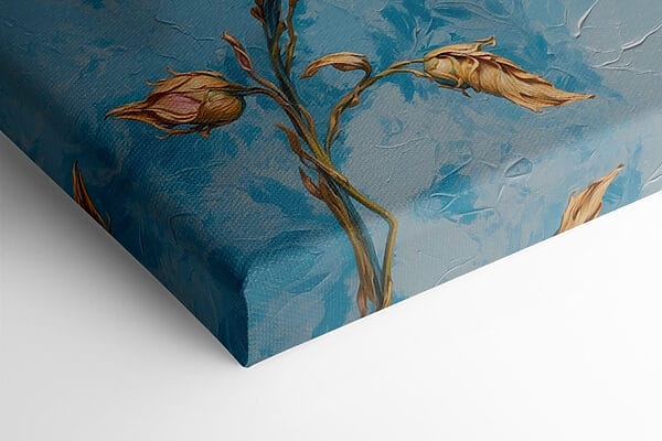 Schilderij van een roze bloem Schilderij van een roze bloem