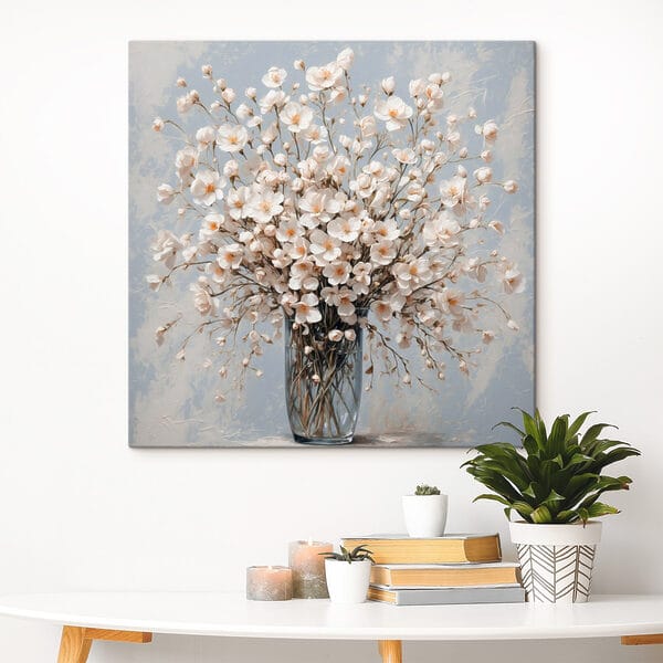 Vaas met witte bloemen Vaas met witte bloemen