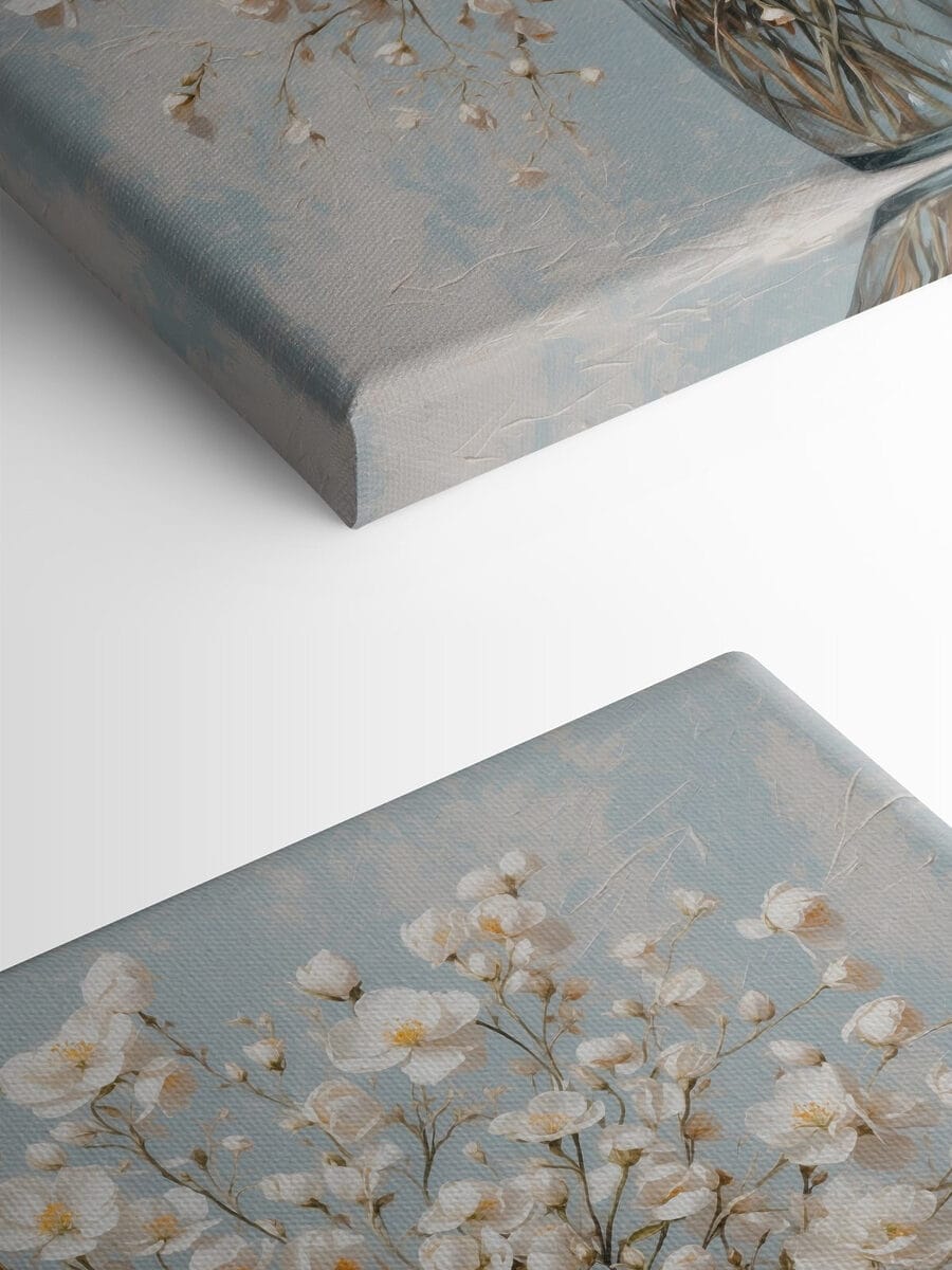 Vaas met witte bloemen
