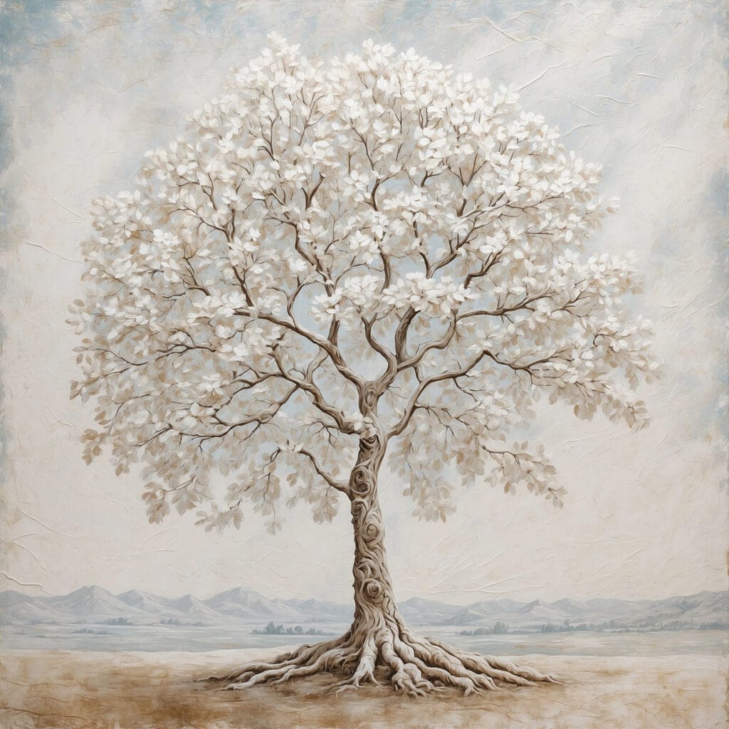 Tree with white flowers Tree with white flowers