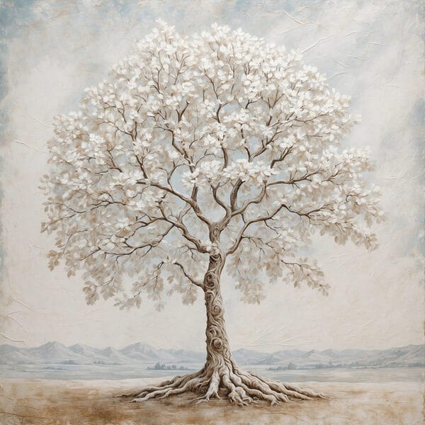 Boom met witte bloemen Boom met witte bloemen