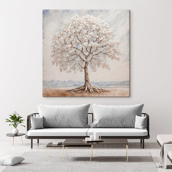 Boom met witte bloemen Boom met witte bloemen
