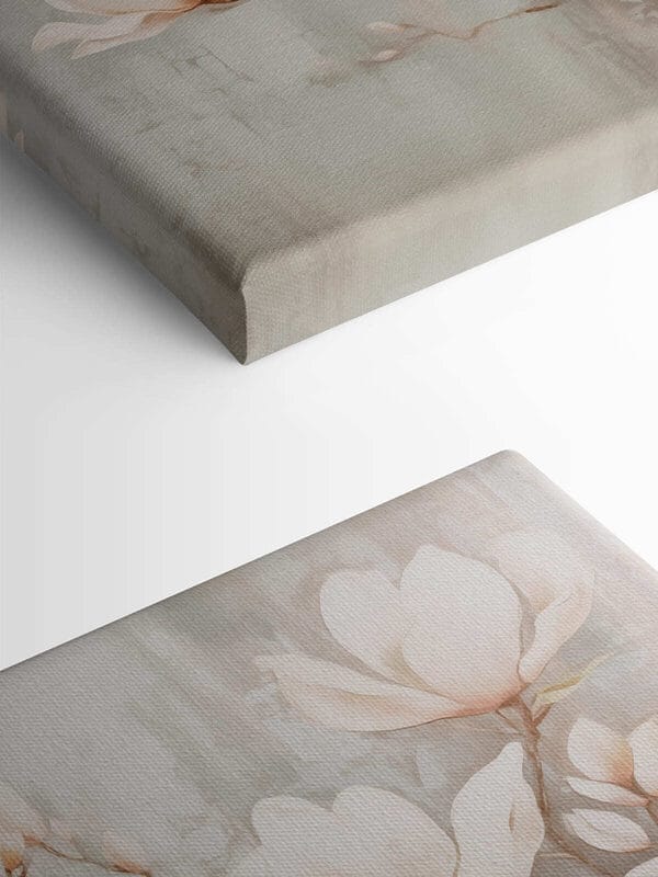 Schilderij van bloemen op een muur Schilderij van bloemen op een muur