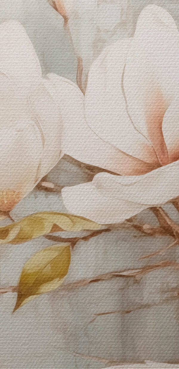 Schilderij van bloemen op een muur Schilderij van bloemen op een muur