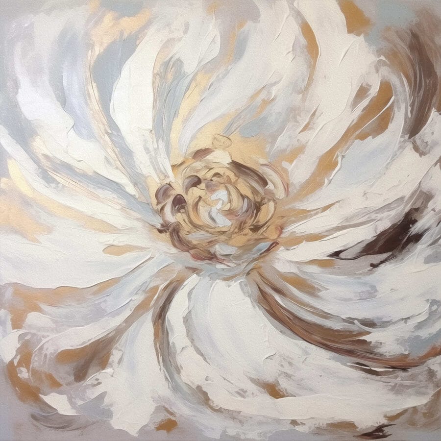 Schilderij van een bloem