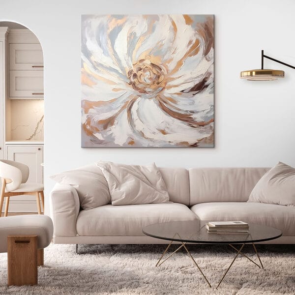 Schilderij van een bloem Schilderij van een bloem