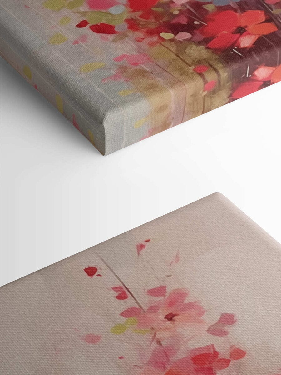 Schilderij van bloemen in een vaas Schilderij van bloemen in een vaas
