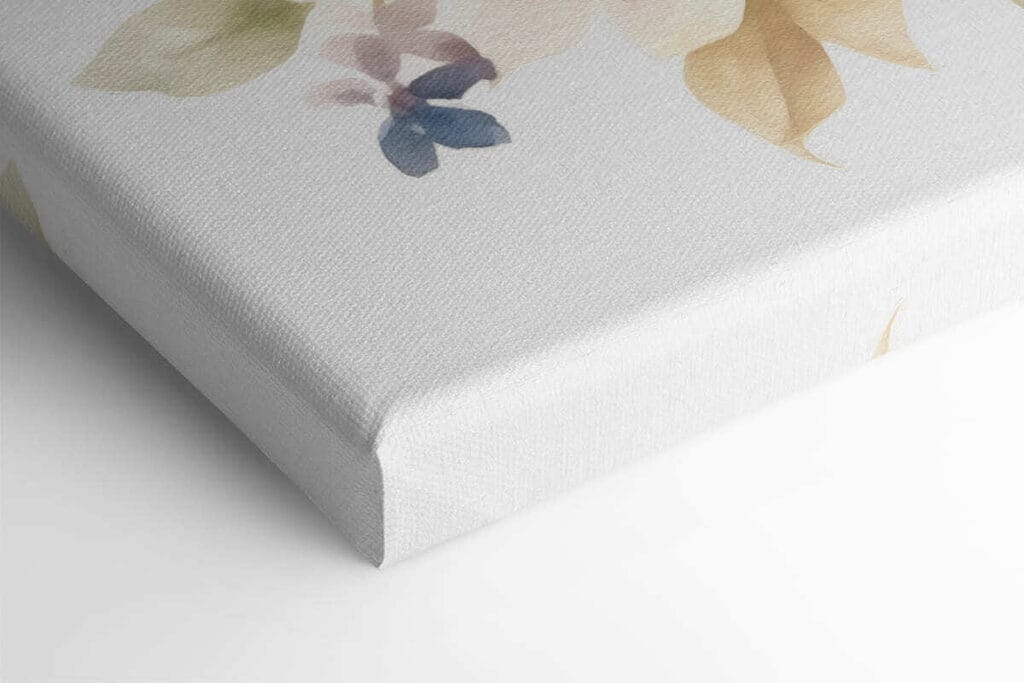 Painting of flowers on a white background