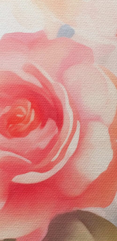 Painting of flowers on a white background