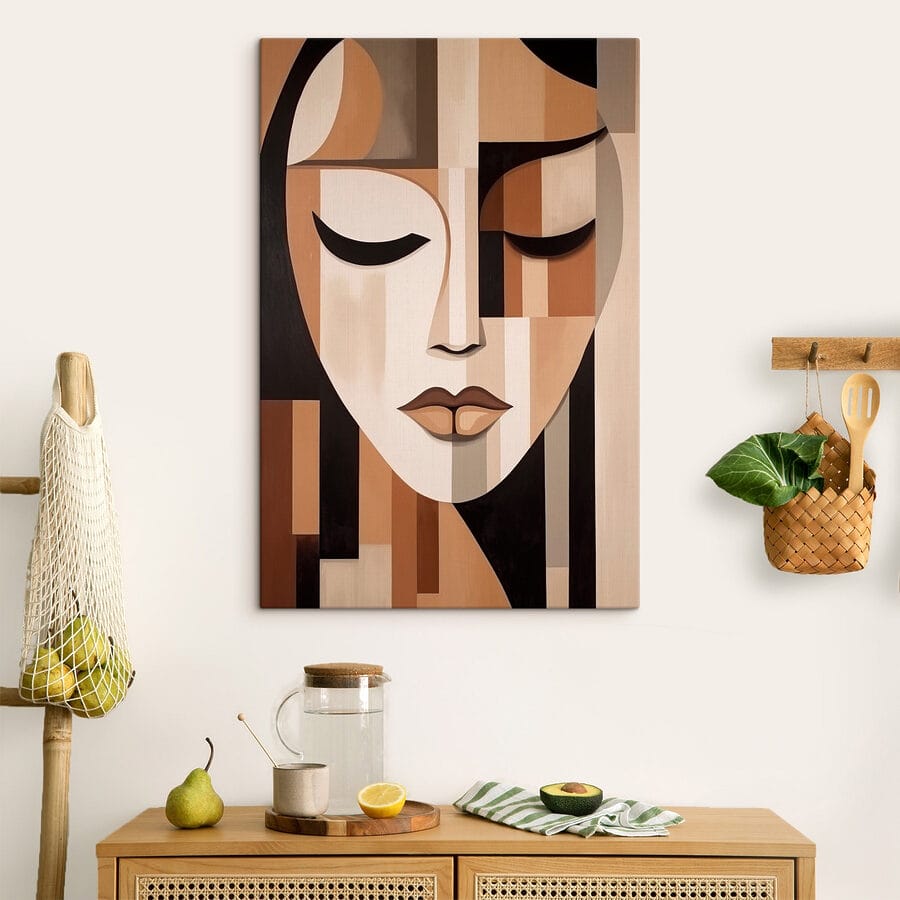 Schilderij van een vrouw’s gezicht