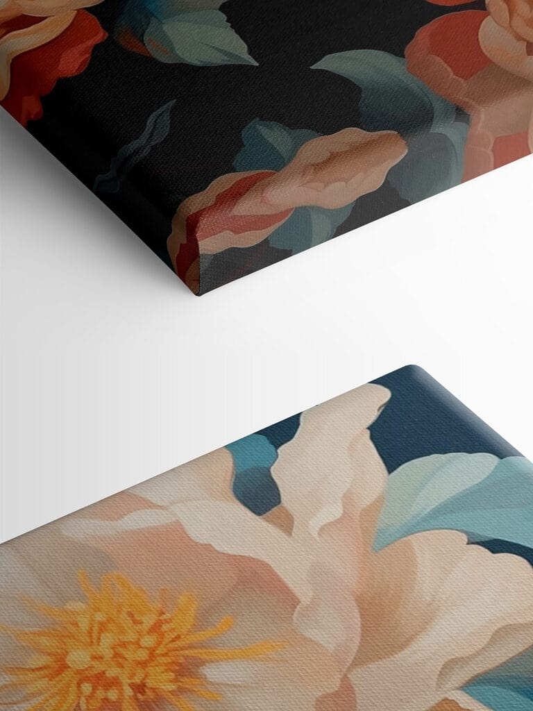 Woman with flowers around her head