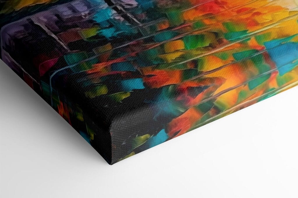 Painting of a colorful landscape