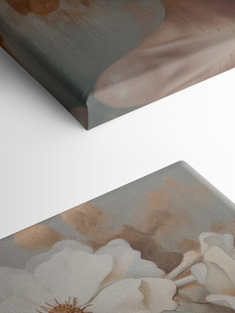 Painting of a woman with flowers on her head