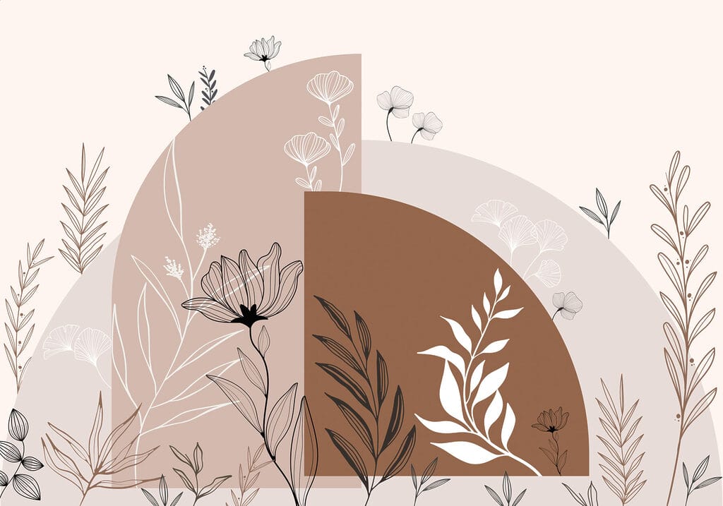 Grafisch ontwerp van bloemen en bladeren Grafisch ontwerp van bloemen en bladeren