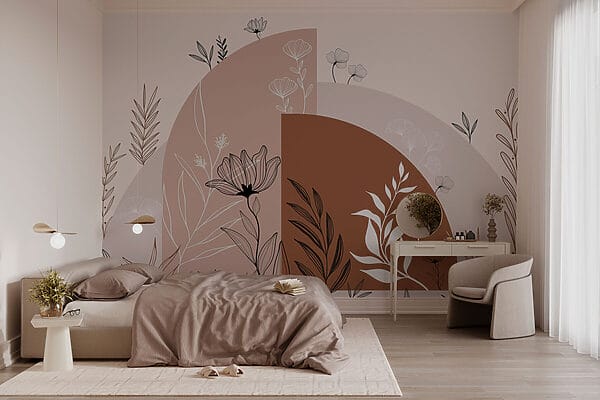 Grafisch ontwerp van bloemen en bladeren Grafisch ontwerp van bloemen en bladeren