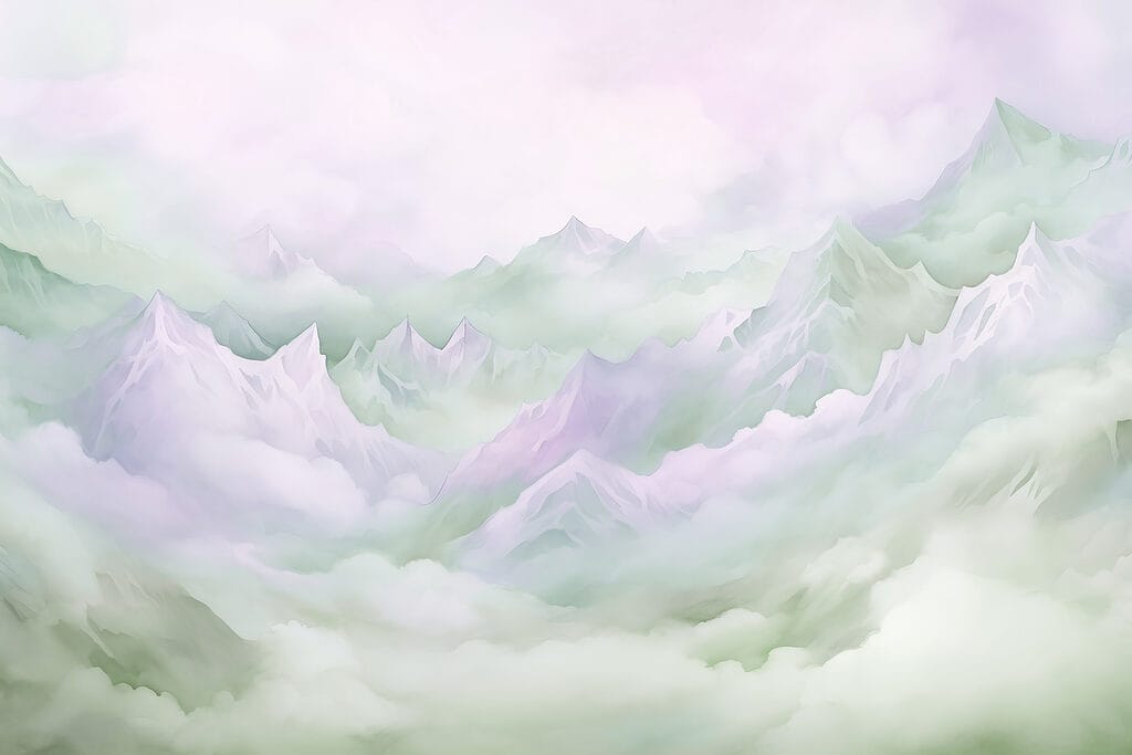 Bergketen met wolken Bergketen met wolken