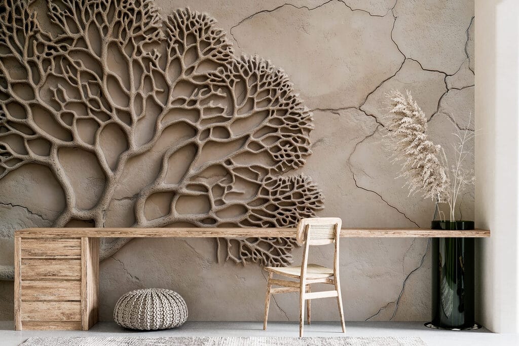 Coral on a concrete surface Coral on a concrete surface