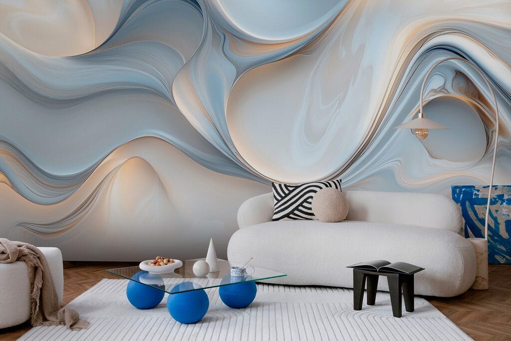 White and grey swirly background