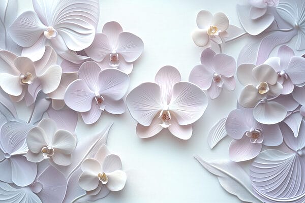 Groep witte bloemen Groep witte bloemen