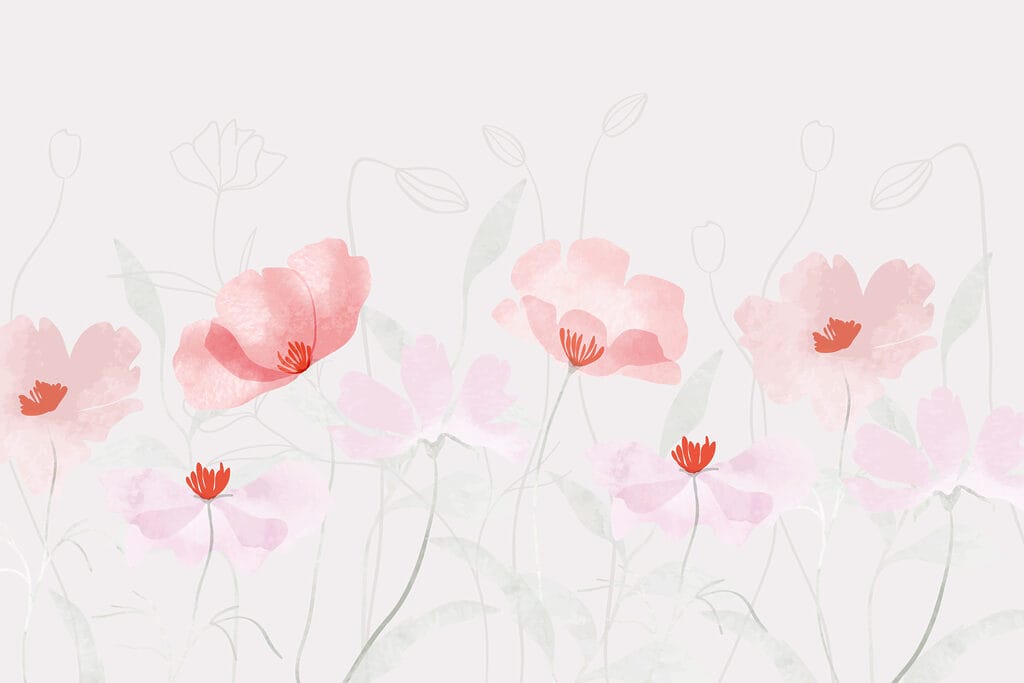 Groep roze bloemen Groep roze bloemen