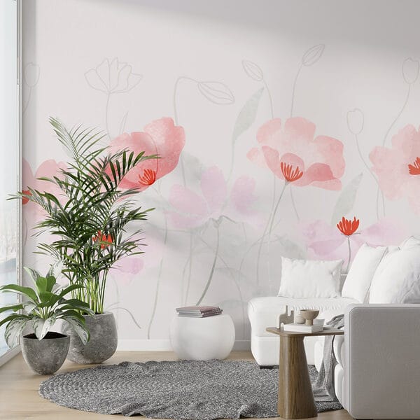 Groep roze bloemen Groep roze bloemen