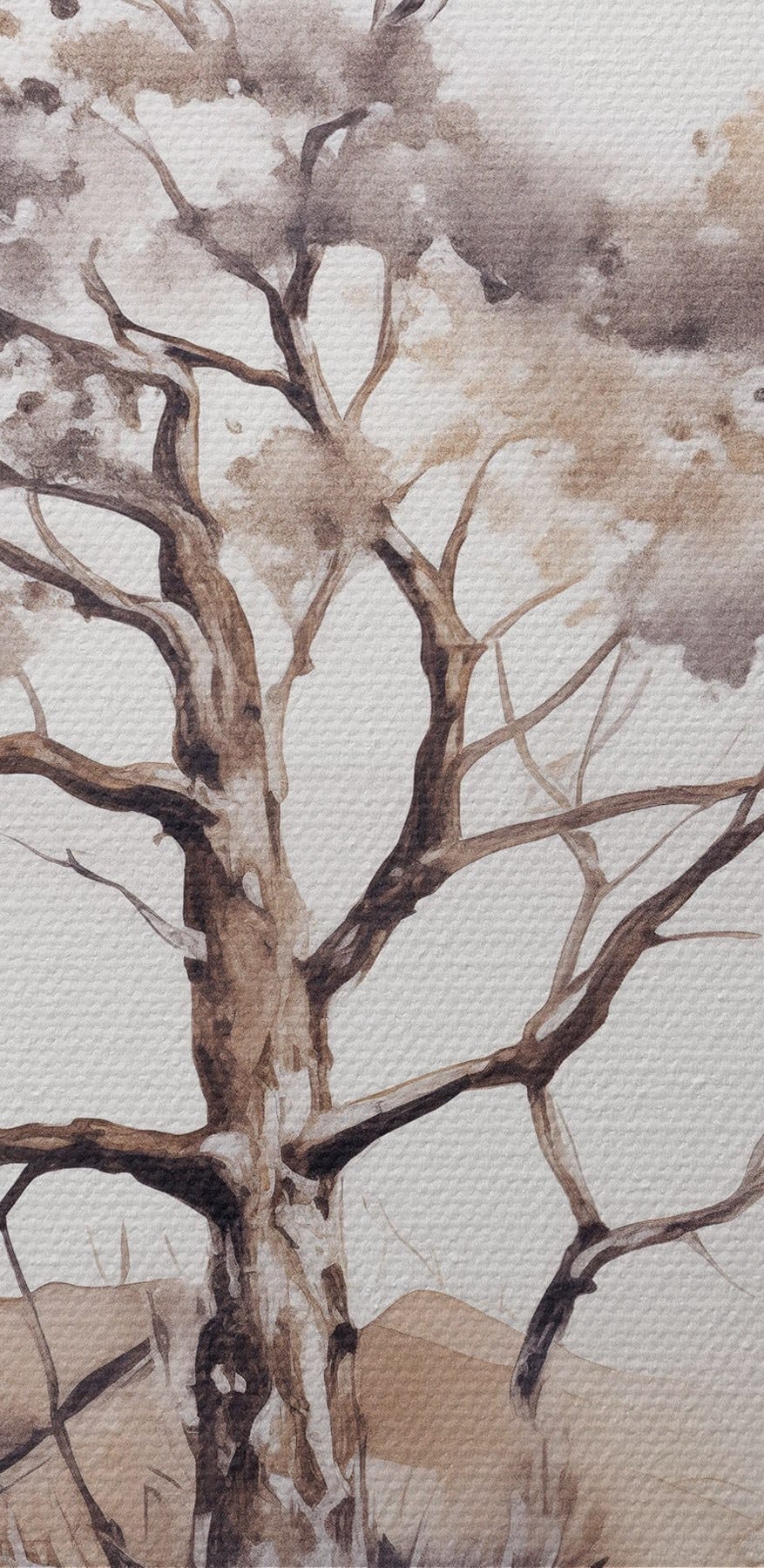 Aquarel van een boom