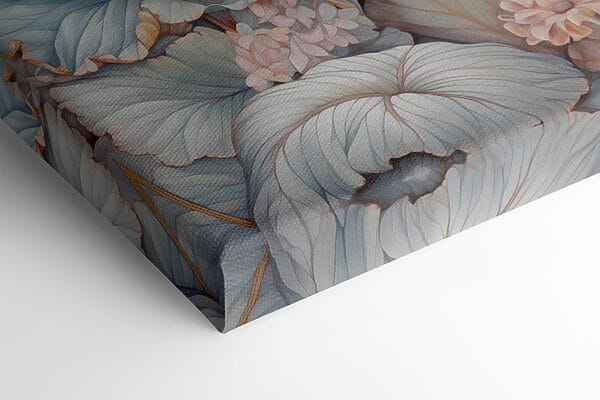 Schilderij van bloemen en bladeren Schilderij van bloemen en bladeren
