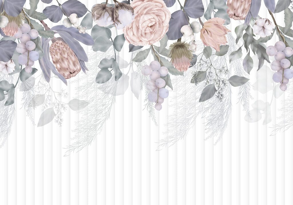 Flower arrangement with soft pastel tones Flower arrangement with soft pastel tones