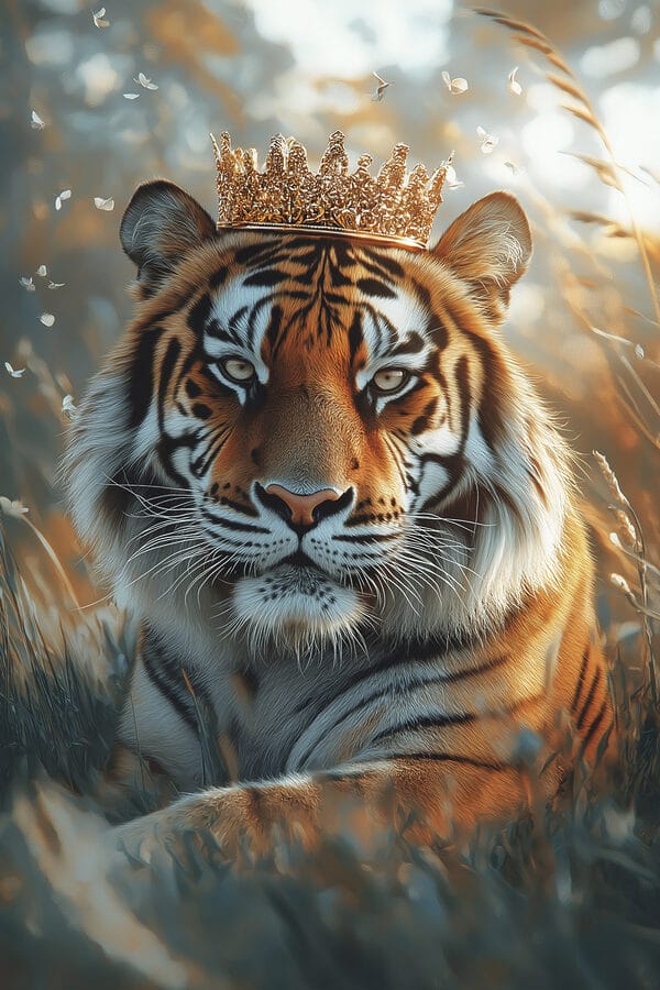 Tijger met een kroon Tijger met een kroon