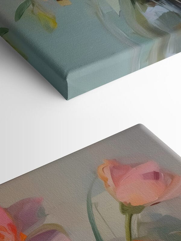 Schilderij van bloemen in een vaas Schilderij van bloemen in een vaas