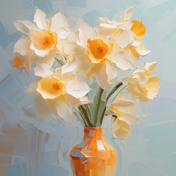 Gele en witte bloemen in een vaas Gele en witte bloemen in een vaas