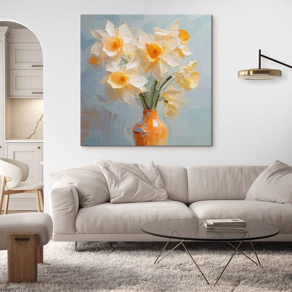 Gele en witte bloemen in een vaas Gele en witte bloemen in een vaas