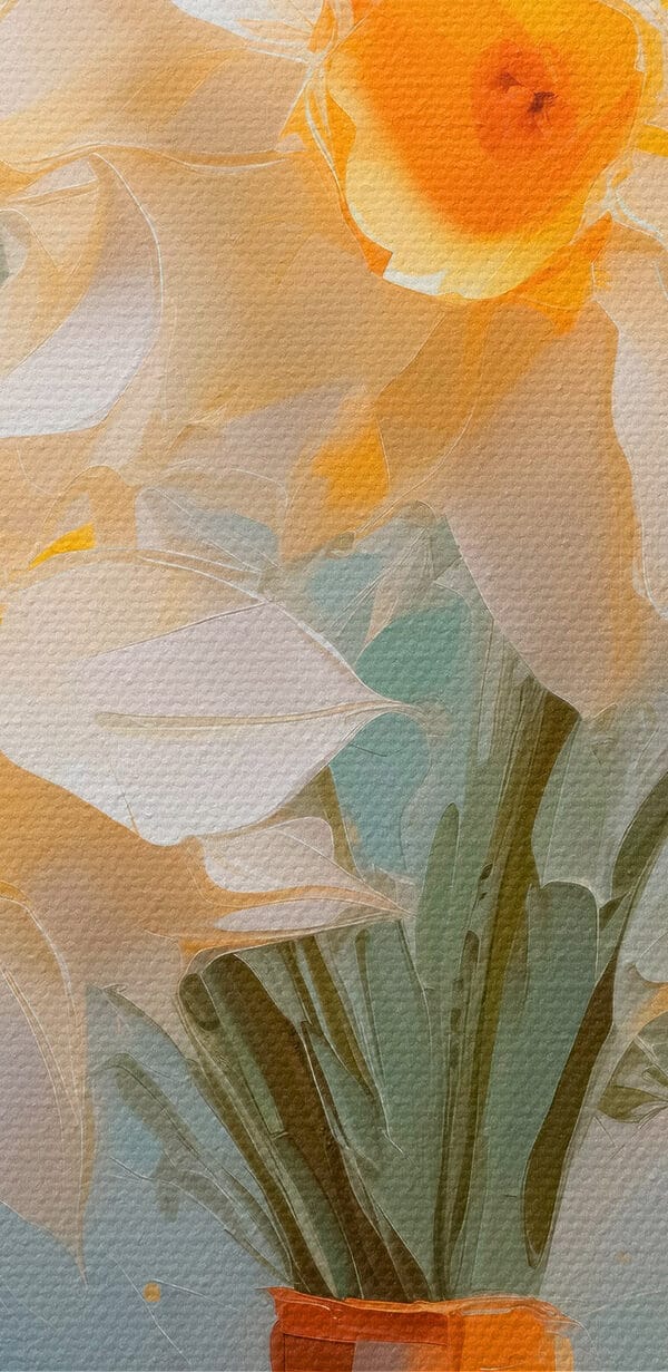 Gele en witte bloemen in een vaas Gele en witte bloemen in een vaas