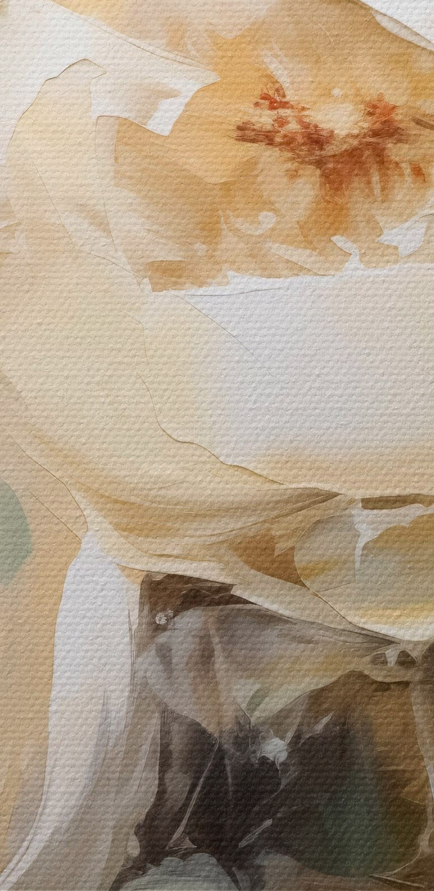 Schilderij van witte bloemen