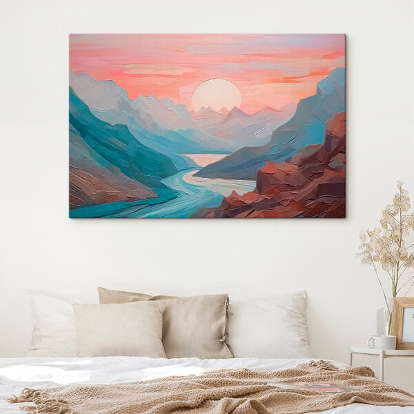 Rivier stroomt door een berg Rivier stroomt door een berg