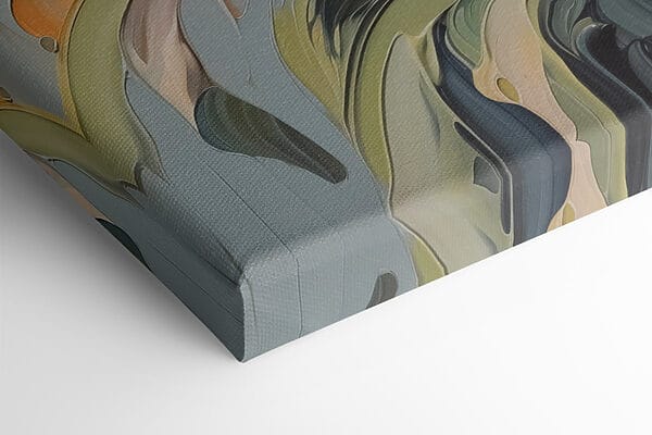 Schilderij van tulpen op een grijze achtergrond Schilderij van tulpen op een grijze achtergrond